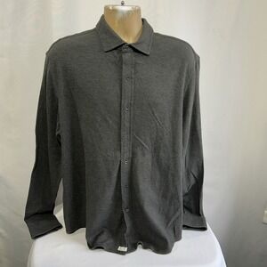 Polo Ralph Lauren Men's Sz XL Gray Knit Oxford Long Sleeve Shirt Buttons
